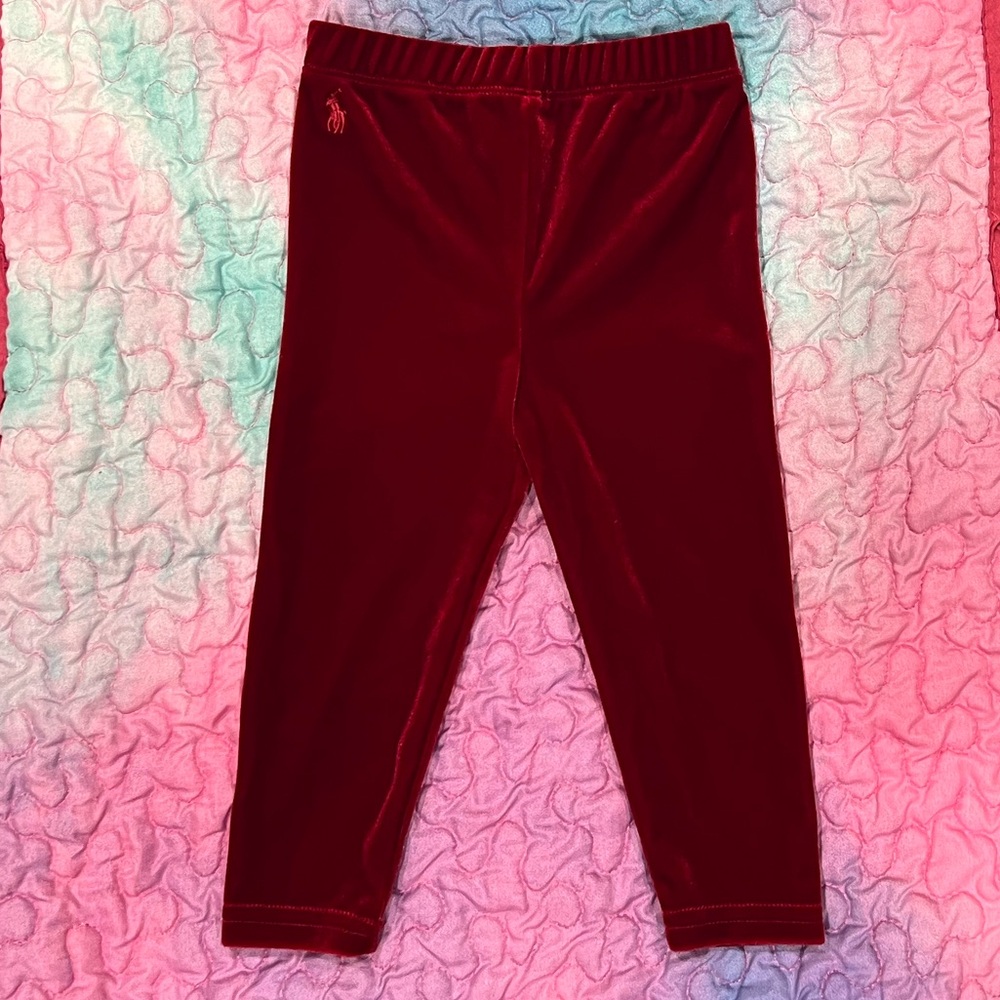 Ralph Lauren Cherry Red Velour Pants